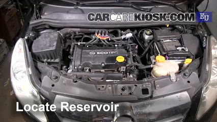 2008 Opel Corsa D 1.2L 4 Cyl. Windshield Washer Fluid Add Fluid